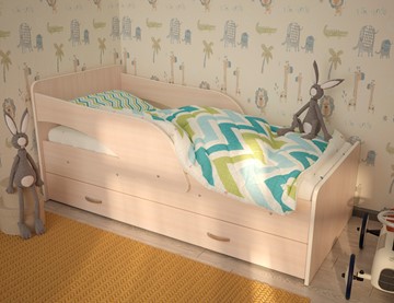 Кровать с бортиками ТМК Максимка, цвет Млечный дуб в Сыктывкаре