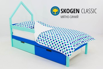 Детская кровать-домик мини Skogen мятно-синий в Сыктывкаре