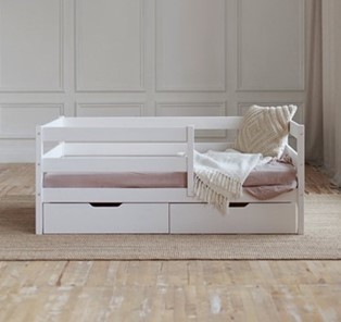 Детская кровать Софа с ящиками, цвет белый в Сыктывкаре