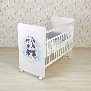 Детская кровать Фея 702 Милые панды, белый в Сыктывкаре