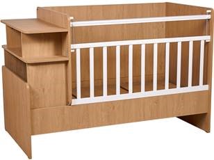 Кроватка-трансформер детская Polini kids Ameli 1150, белый-натуральный, серия Ameli в Сыктывкаре