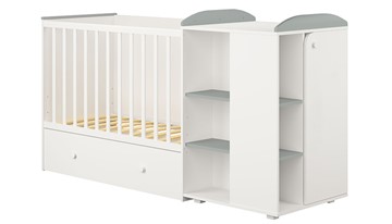 Детская кровать-шкаф с комодом POLINI Kids Ameli 800 Белый / Серый, серия AMELI в Сыктывкаре