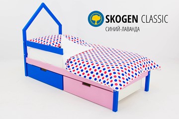 Кровать-домик мини Skogen синий-лаванда в Сыктывкаре