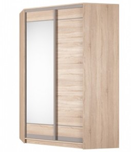 Угловой шкаф Аларти (YA-230х1400(602) (10) Вар. 5; двери D1+D2), с зеркалом в Сыктывкаре