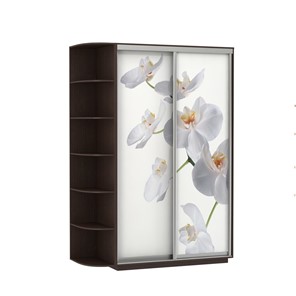 Шкаф Экспресс 1500x600x2200, со стеллажом, Орхидея белая/венге в Сыктывкаре