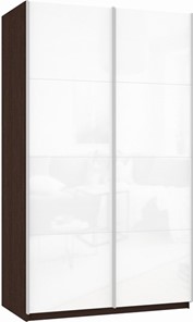 Шкаф Прайм (Белое стекло/Белое стекло) 1600x570x2300, венге в Сыктывкаре