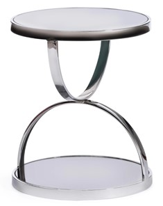 Стеклянный столик в гостиную GROTTO (mod. 9157) металл/дымчатое стекло, 42х42х50, хром в Сыктывкаре