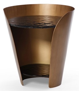 Стеклянный столик в гостиную ET6123 (D48,6) закаленное стекло/бронзовый в Сыктывкаре