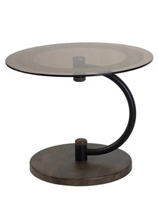 Стеклянный столик Дуэт 13Н (черный-дуб маррон-тонированное) в Сыктывкаре