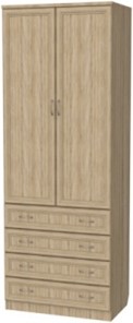 Шкаф 2-х створчатый 103 со штангой, цвет Дуб Сонома в Сыктывкаре