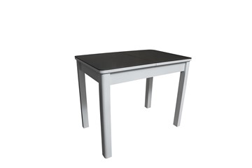 Стеклянный стол Айсберг-2СТ белое/черное/прямые массив в Сыктывкаре