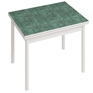 Кухонный обеденный стол СТ22, Белый/Зеленый мрамор в Сыктывкаре