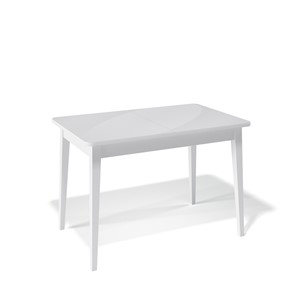 Кухонный стол раздвижной Kenner 1100M (Белый/Стекло белое сатин) в Сыктывкаре