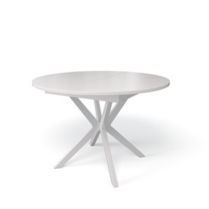 Кухонный круглый стол Kenner B1100 (Белый/Стекло белое сатин) в Сыктывкаре