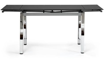 Стеклянный обеденный стол CAMPANA ( mod. 346 ) металл/стекло 70x110/170x76, хром/черный арт.11413 в Сыктывкаре