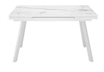 Раскладной стол DikLine SKA125 Керамика Белый мрамор/подстолье белое/опоры белые (2 уп.) в Сыктывкаре