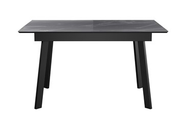 Стол обеденный раскладной DikLine SKH125 Керамика Серый мрамор/подстолье черное/опоры черные (2 уп.) в Сыктывкаре