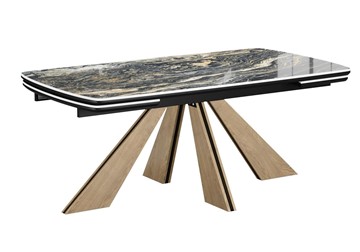 Керамический кухонный стол DikLine SKP180 Керамика Amadeus/подстолье черное/опоры дуб монтана (2 уп.) в Сыктывкаре