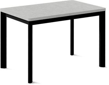Кухонный стол раскладной Кубика Токио-2L (ноги металлические черные, светлый цемент) в Сыктывкаре