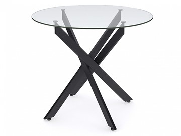Обеденный стол Dikline R900 стекло/ножки черный металл в Сыктывкаре