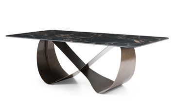 Керамический обеденный стол DT9305FCI (240) черный керамика/бронзовый в Сыктывкаре