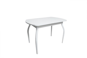 Стеклянный стол ПГ-01СТ белое/белое/крашенные фигурные в Сыктывкаре