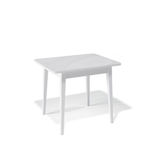 Кухонный стол раздвижной Kenner 900M (Белый/Стекло белое глянец) в Сыктывкаре