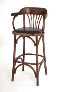 Барный стул 750 мягкий (средний тон, экокожа коричневая) в Сыктывкаре