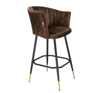 Барный стул SHT-ST42-1 / SHT-S148 (кофейный трюфель/черный муар/золото) в Сыктывкаре