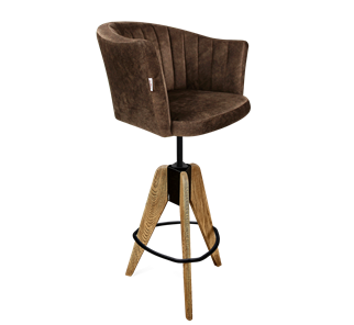 Барный стул SHT-ST42-1 / SHT-S92 (кофейный трюфель/браш.коричневый/черный муар) в Сыктывкаре
