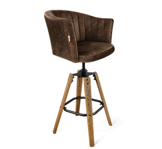 Барный стул SHT-ST42-1 / SHT-S93 (кофейный трюфель/браш.коричневый/черный муар) в Сыктывкаре
