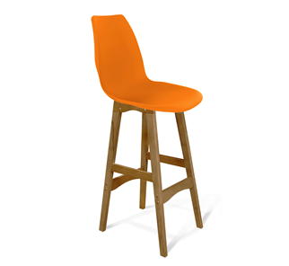 Барный стул SHT-ST29/S65 (оранжевый ral2003/светлый орех) в Сыктывкаре