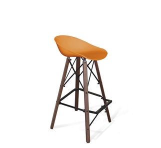 Барный стул SHT-ST19/S80 (оранжевый/темный орех/черный) в Сыктывкаре