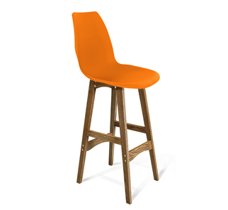 Барный стул SHT-ST29/S65 (оранжевый ral2003/дуб брашированный коричневый) в Сыктывкаре