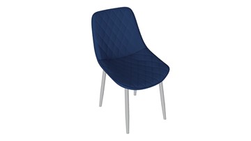 Обеденный стул Oscar (Белый муар/Велюр L005 синий) в Сыктывкаре