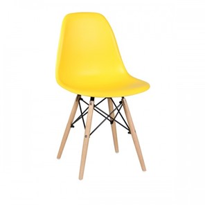 Мягкий стул EAMES DSW WX-503 PP-пластик желтый в Сыктывкаре