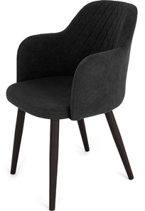 Обеденный стул Эспрессо-1, ноги черные круглые XXL (R38)/велюр T190 Горький шоколад в Сыктывкаре