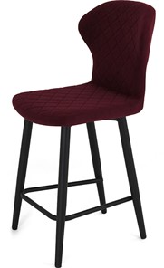 Обеденный стул Марио полубарный (Бордо Т175/ноги черные) в Сыктывкаре
