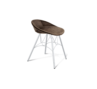 Обеденный стул SHT-ST19-SF1 / SHT-S100 (кофейный трюфель/хром лак) в Сыктывкаре
