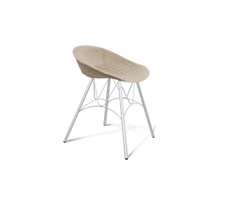 Обеденный стул SHT-ST19-SF1 / SHT-S100 (ванильный крем/хром лак) в Сыктывкаре