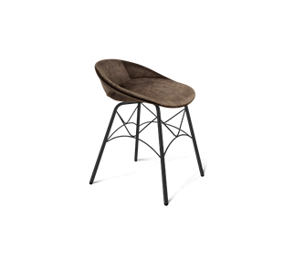 Обеденный стул SHT-ST19-SF1 / SHT-S107 (кофейный трюфель/черный муар) в Сыктывкаре