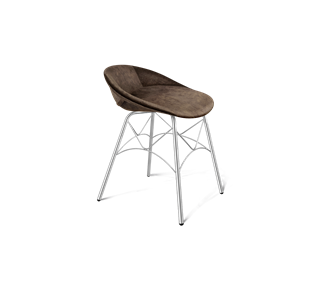 Обеденный стул SHT-ST19-SF1 / SHT-S107 (кофейный трюфель/хром лак) в Сыктывкаре