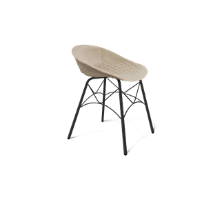 Обеденный стул SHT-ST19-SF1 / SHT-S107 (ванильный крем/черный муар) в Сыктывкаре