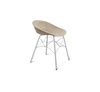Обеденный стул SHT-ST19-SF1 / SHT-S107 (ванильный крем/хром лак) в Сыктывкаре