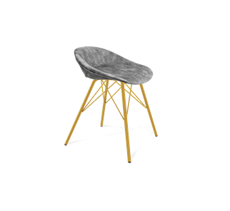 Обеденный стул SHT-ST19-SF1 / SHT-S37 (дымный/золото) в Сыктывкаре