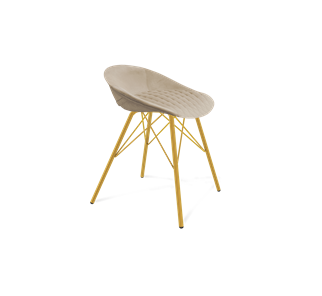 Обеденный стул SHT-ST19-SF1 / SHT-S37 (ванильный крем/золото) в Сыктывкаре