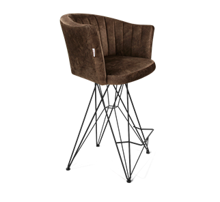 Полубарный стул SHT-ST42-1 / SHT-S66-1 (кофейный трюфель/черный муар) в Сыктывкаре