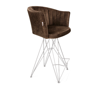 Полубарный стул SHT-ST42-1 / SHT-S66-1 (кофейный трюфель/хром лак) в Сыктывкаре