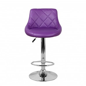 Барный стул Комфорт с мягкой спинкой WX-2396 экокожа фиолетовый в Сыктывкаре