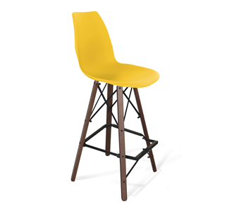 Барный стул SHT-ST29/S80 (желтый ral 1021/темный орех/черный) в Сыктывкаре